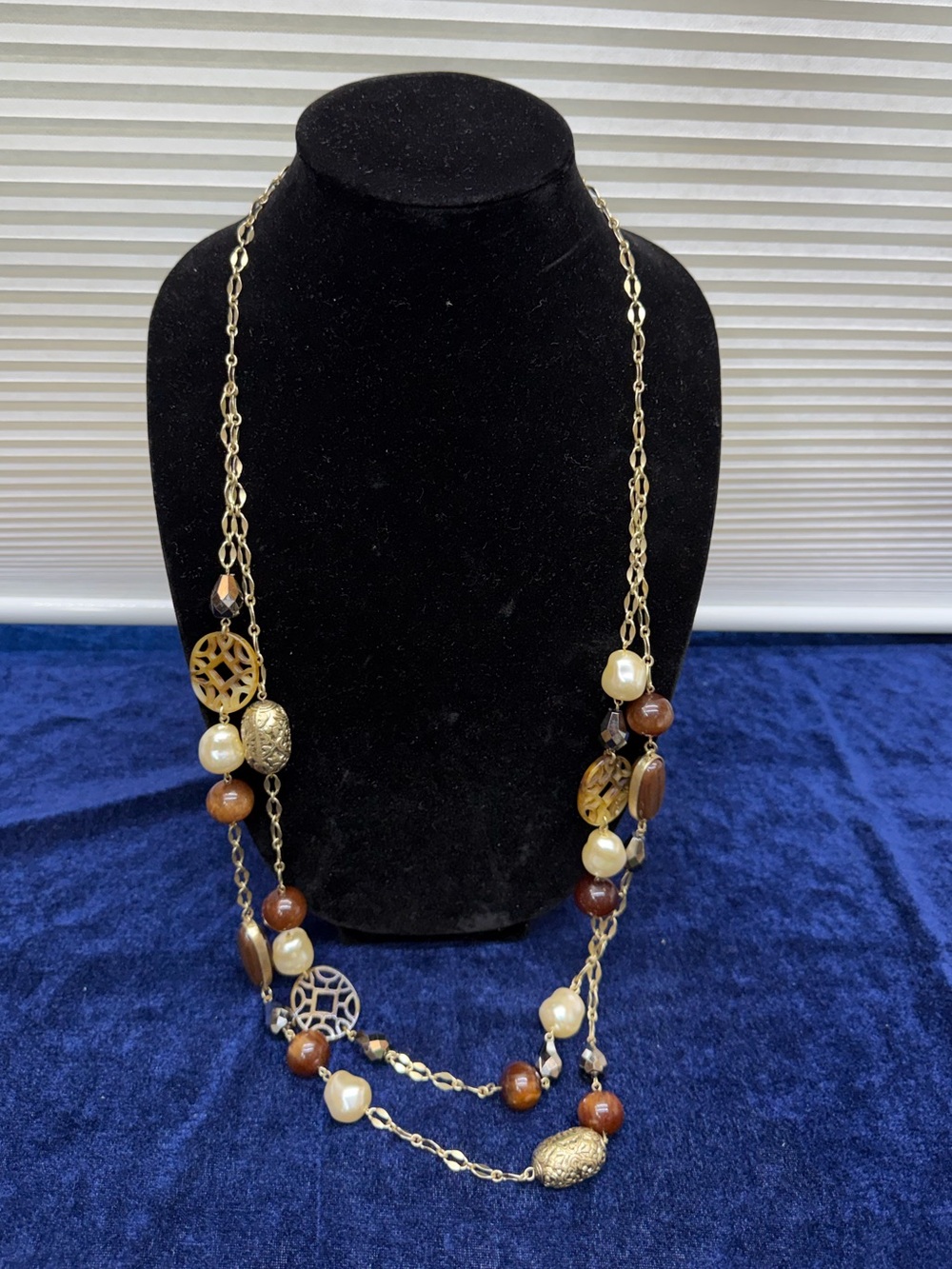 Chico's Long Double-strand Beaded Necklace